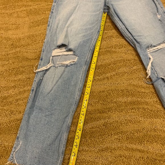 Hollister Womens Jeans 7R 28x27 Blue Ultra High Rise Vintage Straight Distressed - Picture 8 of 11